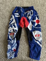 O&#39;NEAL Element Red White Blue War Hawk 1970 Racing Motocross Pant Youth 8-10 - £24.59 GBP
