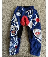 O&#39;NEAL Element Red White Blue War Hawk 1970 Racing Motocross Pant Youth ... - $42.52 CAD