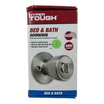 Bed And Bath Doorknob Stainless Steel Finish Hyper Tough Interior Locking - $9.85