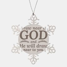 Motivational Christian Stainless Steel Bracelet, Draw Near to God and He... - £19.22 GBP
