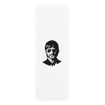 Personalized Ringo Starr Black And White Yoga Mat With Anti-Slip Rubber ... - £60.78 GBP