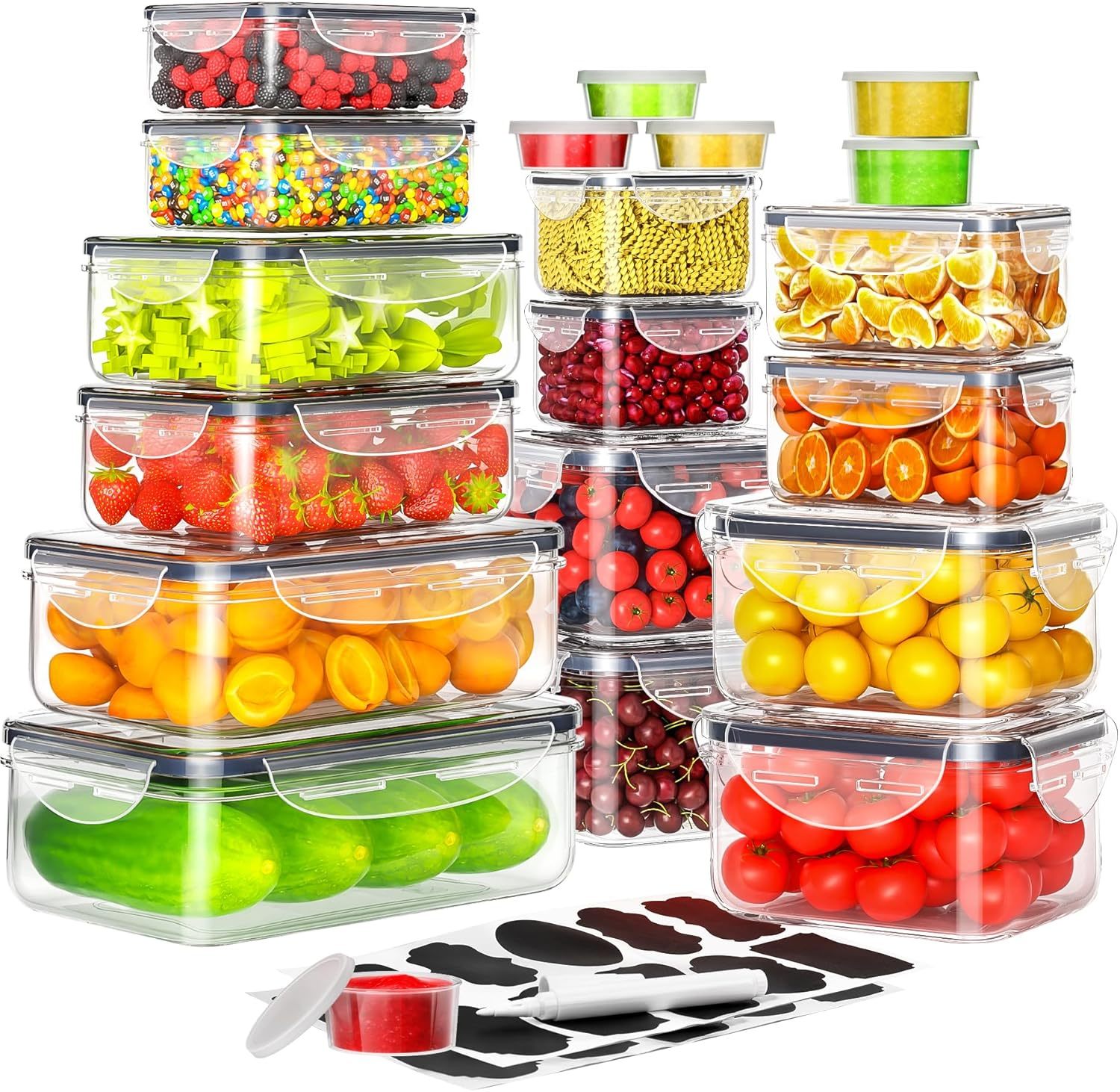 40 Pcs Food Storage Containers With Lids Airtight (20, Lunch Containers - $41.96