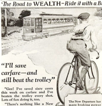 1924 New Departure Bicycle Coast Brake Trolley Advertisement Railroad  8... - $21.49