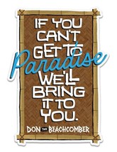 Don the Beachcomber - Paradise Vinyl Sticker Decal- Vintage Style -Tiki Hawaiian - £6.38 GBP