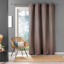 Classic Mocha Privacy Curtain Panel - 100% Cotton, Light-Filtering Windo... - $34.99