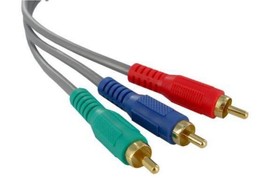 10' FT RCA Component Cable Male to Male Black RGB Triple Video - £7.82 GBP