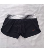 Nike Womens Shorts Large Black Running Lined Athletic Gym Workout Logo S... - £9.26 GBP