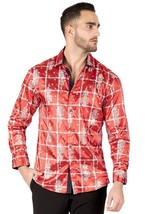 Bespoke Cross Woven Luxe Long Sleeve Dress shirt - Red - $79.00
