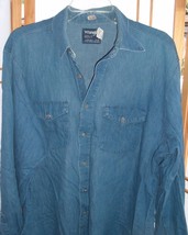 Vintage Shirt Wrangler Denim Button Front Long sleeve Cowboy cut 18-36 G... - £19.67 GBP