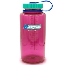Nalgene Sustain 32oz Wide Mouth Bottle (Electric Magenta) Recycled Reusable - £12.32 GBP