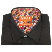 Men Premium Quality Soft Linen Sports Shirt By INSERCH Short Sleeves SS717 Black image 5
