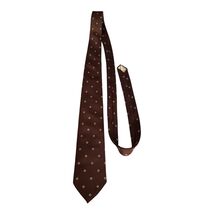 Vintage Comoseta Italian Tie Brown Geometric Print Made in Italy - $16.20