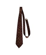 Vintage Comoseta Italian Tie Brown Geometric Print Made in Italy - $16.20