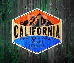 California The 31 St. State Vinyl Decal Mountains Sticker 3&quot; x 2 7/8&quot; - £3.78 GBP
