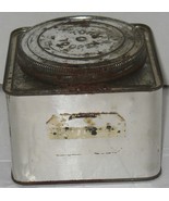 Vintage Lidded Storage Tin Can Canister from Old Hair Salon Beauty Shop - €9,45 EUR
