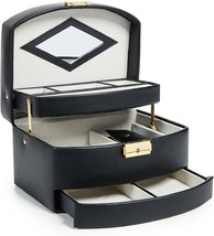 Three Level Leather Jewelry Storage, Black - $59.95