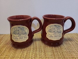 Deneen Handthrown Set Of 2 Pottery Mug Colby Hill Inn Henniker, NH - £14.61 GBP