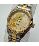 VTG Armitron Quartz Watch Tweety Women Dual Tone Fluted Bezel Analog New... - $440.65 MXN