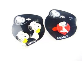 Vintage Snoopy Hair Accessory By Karina Lot Of 2 Red White - £27.66 GBP