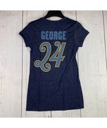 Paul George 24 Indiana Pacers Adidas Small Blue Tshirt New Women - $25.11 CAD
