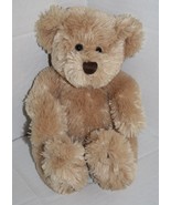 Animal Adventure Teddy Bear 10&quot; Sits 8&quot; Soft Tan Plush Brown Stitched No... - $11.65