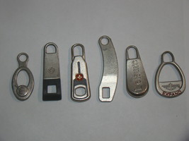 Lot of (6) Assorted Luggage Replacement Zipper Pulls - £7.99 GBP