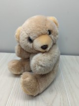 Princess Soft toy Plush tan beige brown teddy bear sitting arms out head... - $14.84