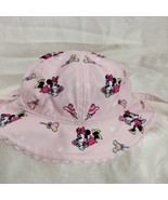 Disney Minnie Mouse Pink Reversible Baby Toddler Bucket Hat W/Strap - £7.87 GBP
