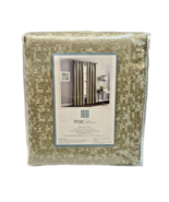 PERI Mosaic Tile Rod Pocket Panel 50" x 95" Room Darkening Linen Neutral Color