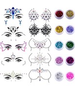 10 Sheets Face Jewels Stickers Body Gems Self Adhesive Face and Body Jew... - £23.91 GBP