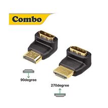 VCE (2-PACK) HDMI 90 Degree and 270 Degree Male to Female Adapter  - $16.00