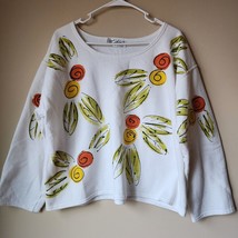 Vintage Victoria Sweatshirt Womens Measures As Large White Made In USA - £11.03 GBP