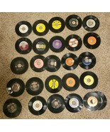 LOT OF 25 LOOSE VINYL 7&quot; 45RPM RECORDS ARTS CRAFTS  DECORATIONS Styx Jac... - $25.56 CAD