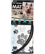 S&amp;T Inc. Pet Bowl Mat for Dogs and Cats, 12.5” X 21.5”, Floral Paws, Ant... - $244.26 MXN