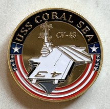 Us Navy - Uss Coral Sea CV-43 Challenge Coin - £11.89 GBP