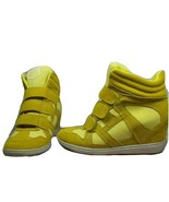 SKECHERS SKCH +3 Women Sz 6 Yellow High Top Shoe Wedge Sneaker Leather H... - £23.29 GBP