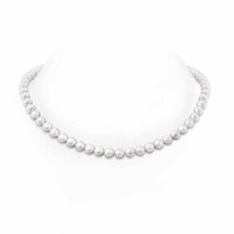 ANGARA 8-9mm, 22&quot; Freshwater Pearl Single Strand Necklace in 14K Solid Gold - £258.27 GBP