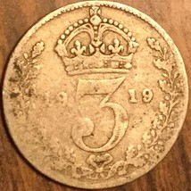 1919 Uk Gb Great Britain Silver Threepence Coin - £3.01 GBP
