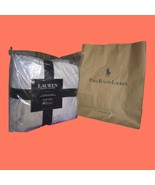 Lauren Ralph Classic KING Grey Soft Plush Blanket Coverlet Gift Bag Set - $49.49