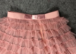 Blush Pink Tiered Tulle Skirt Bridesmaid Custom Plus Size Tulle Midi Skirt image 3