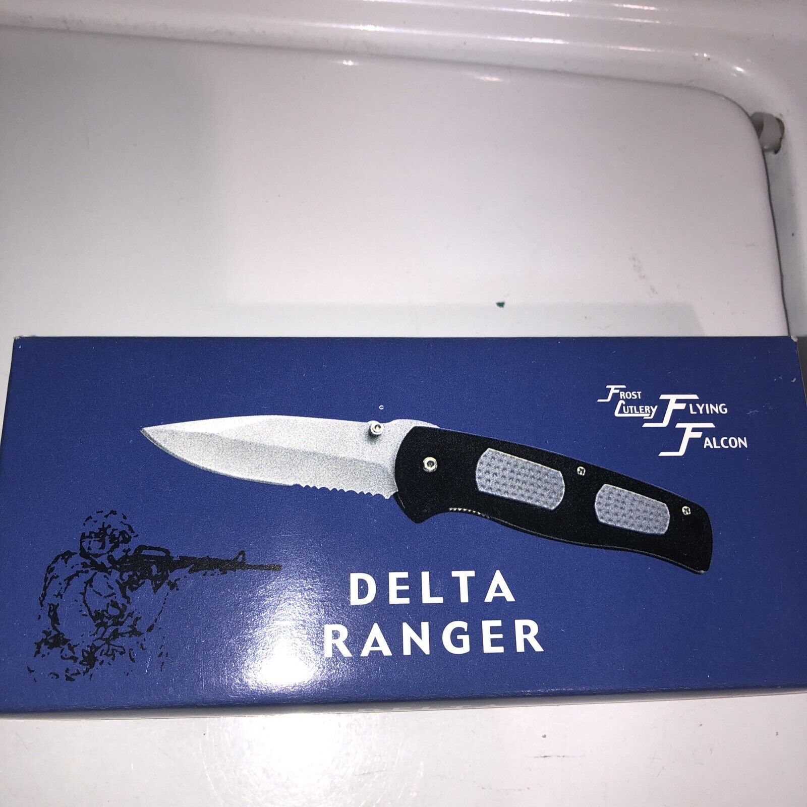 “Delta Ranger” Pocket Knife ~ Stainless Steel w/sheath model 15-208B Bra... - $9.49
