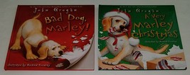 2 Bad Dog Marley Hardcover Picture Book Lot Very Marley Christmas John Grogan - £9.45 GBP