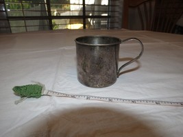 WMA Rogers Harmony baby cup mug RALPH silver spoon handle vintage RARE e... - £20.18 GBP