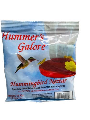 Hummer’s Galore Hummingbird Nectar 1 Pack Makes 16oz Of Nectar 4oz All Nat. - $8.79