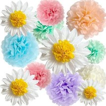 Pastel Tissue Paper Pom Poms Party Decorations Colorful Flowers Pink Purpl - £18.79 GBP