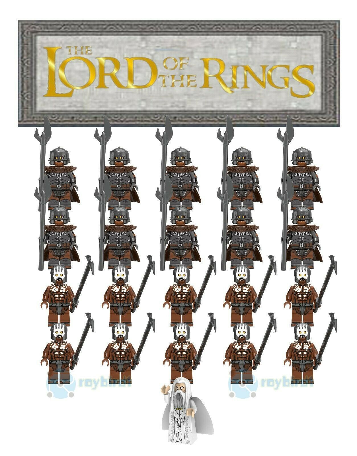 Primary image for 21Pcs Lord Of The Rings Isengard Army Shaman Berserker Uruk-hai Minifigures