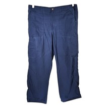 Carhartt Scrub Bottoms Navy Blue Mens L Regular Medical Ripstop Pants Po... - $477.88 MXN