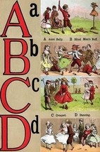 A, B, C, D Illustrated Letters by Edmund Evans #4 - Art Print - £17.37 GBP+