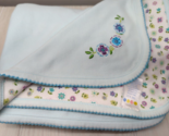 Gymboree blue floral print Baby receiving blanket 2002 Spring showers vi... - £38.71 GBP