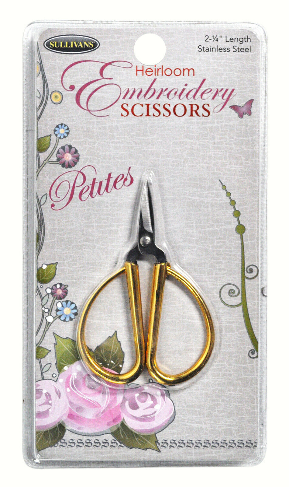 Sullivans Petites Heirloom Embroidery Scissors Gold - $9.86